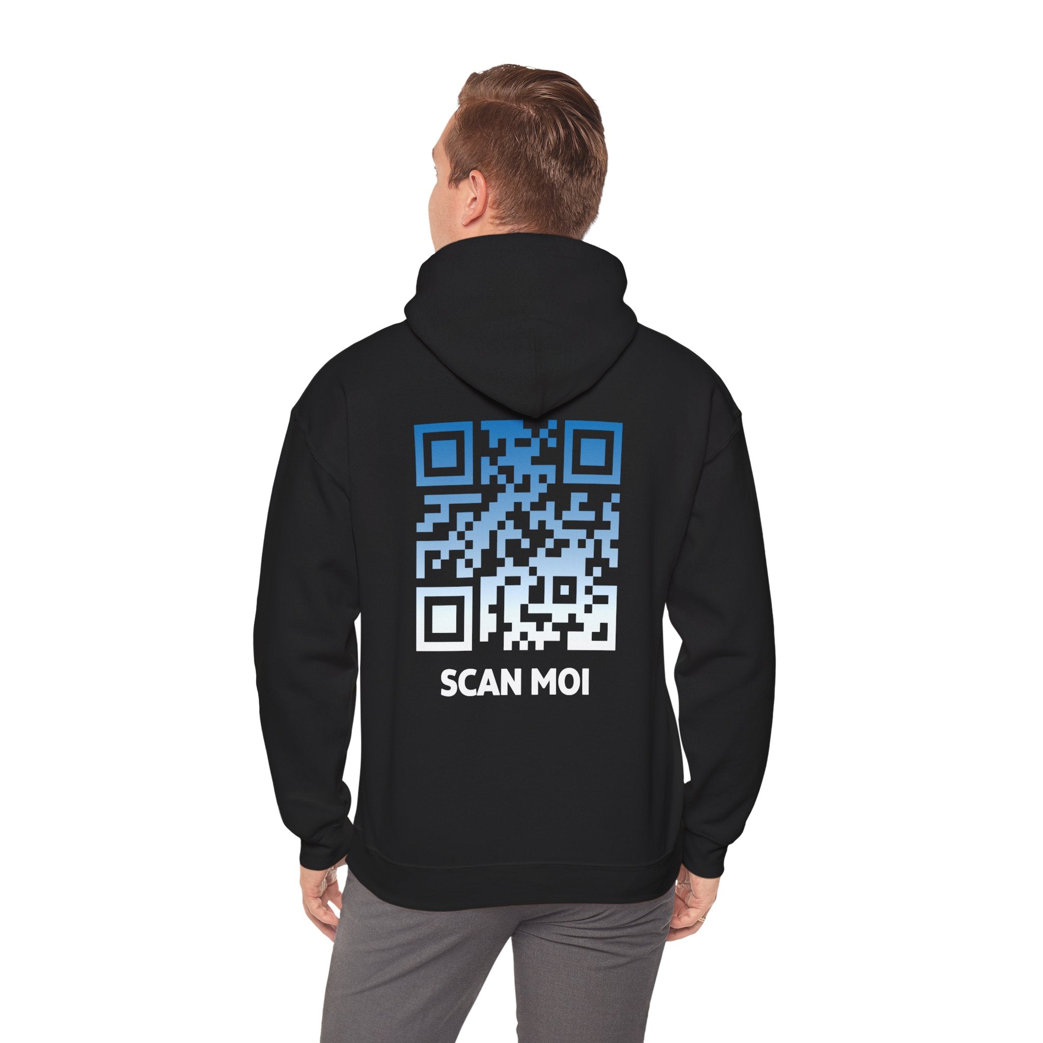 QR Code Sweat à Capuche Unisexe – Scan-Toi – NUIT TOMBANTE